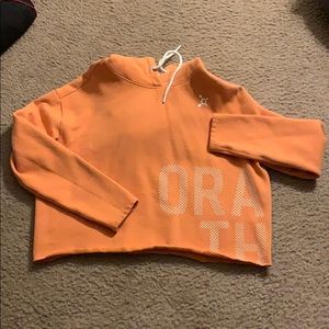Orange theory cropped hooded sweatshirt